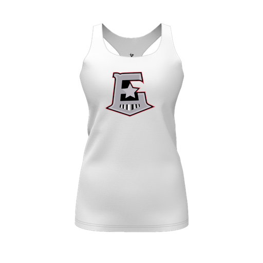 [CUS-DFW-RCBK-PER-WHT-FYS-LOGO1] Decker Racerback Tank Top (Female Youth S, White, Logo 1)