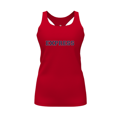 [CUS-DFW-RCBK-PER-RED-FYS-LOGO2] Decker Racerback Tank Top (Female Youth S, Red, Logo 2)