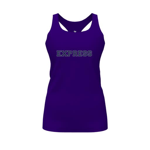 [FT0TRBPP-FYS-LOGO2] Decker Racerback Tank Top (Female Youth S, Purple, Logo 2)