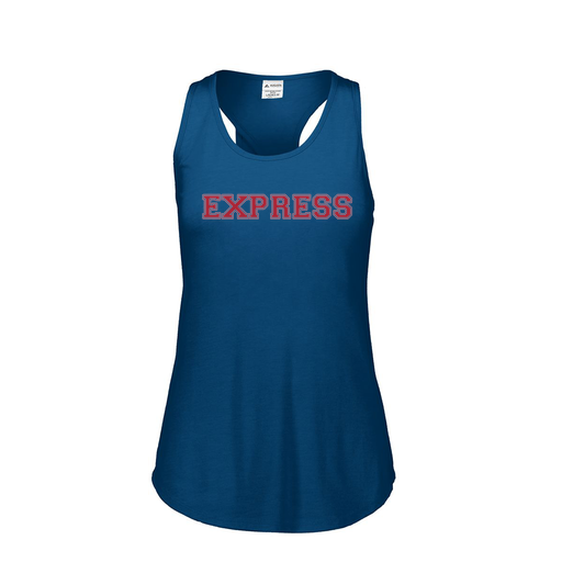 [FT0TUBNV-FAS-LOGO3] Ladies Tri Blend Tank Top (Female Adult S, Navy, Logo 3)