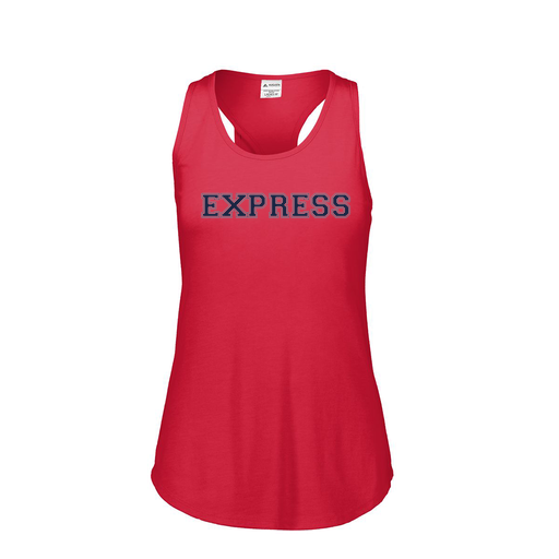 [FT0TUBRD-FAS-LOGO2] Ladies Tri Blend Tank Top (Female Adult S, Red, Logo 2)