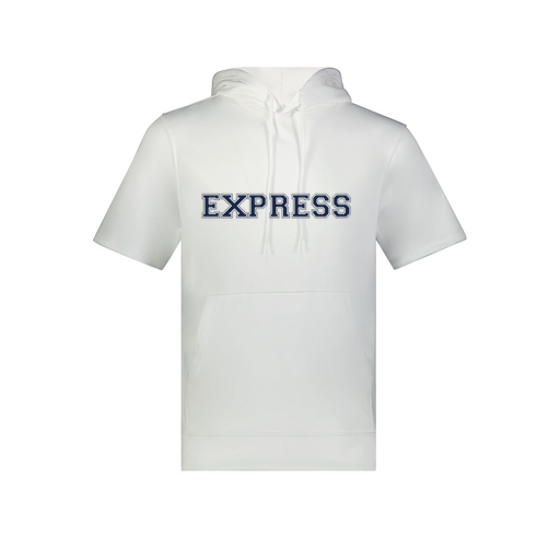 [6871.005.S-LOGO2] Men's Dri Fit Short Sleeve Hoodie (Adult S, White, Logo 2)