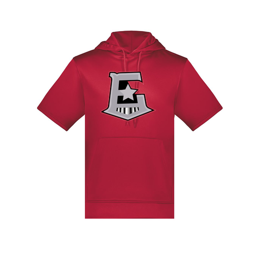[6871.083.S-LOGO1] Men's Dri Fit Short Sleeve Hoodie (Adult S, Red, Logo 1)