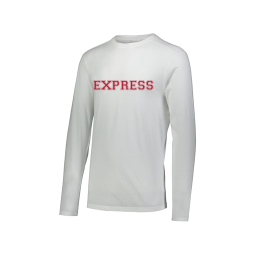 [FTLCUBWH-AXS-LOGO3] Decker Men's Tri-Blend T-Shirt - Long Sleeve (Adult XS, White, Logo 3)