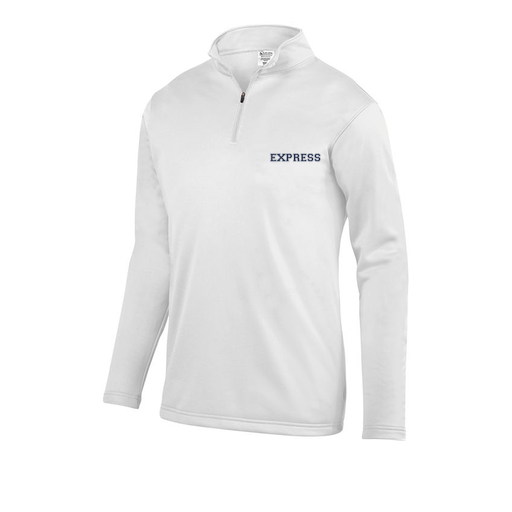 [DFW-FFQZ-WHT-AS-LOGO2] Decker Men's FlexFleece 1/4 Zip (Adult S, White, Logo 2)