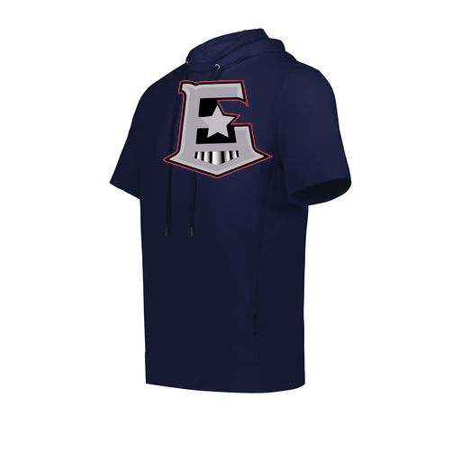 [222605.065.S-LOGO1] YOUTH VENTURA SOFT KNIT SHORT SLEEVE HOODIE (Youth S, Navy, Logo 1)